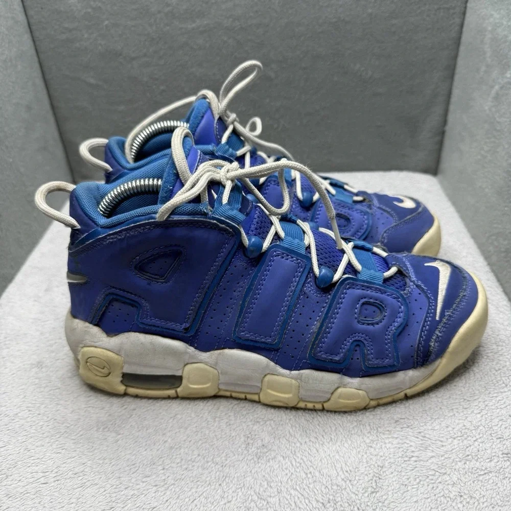 Nike Air More Uptempo GS Medium Blue White Battle Blue DM1023-400 Size 7Y Youth